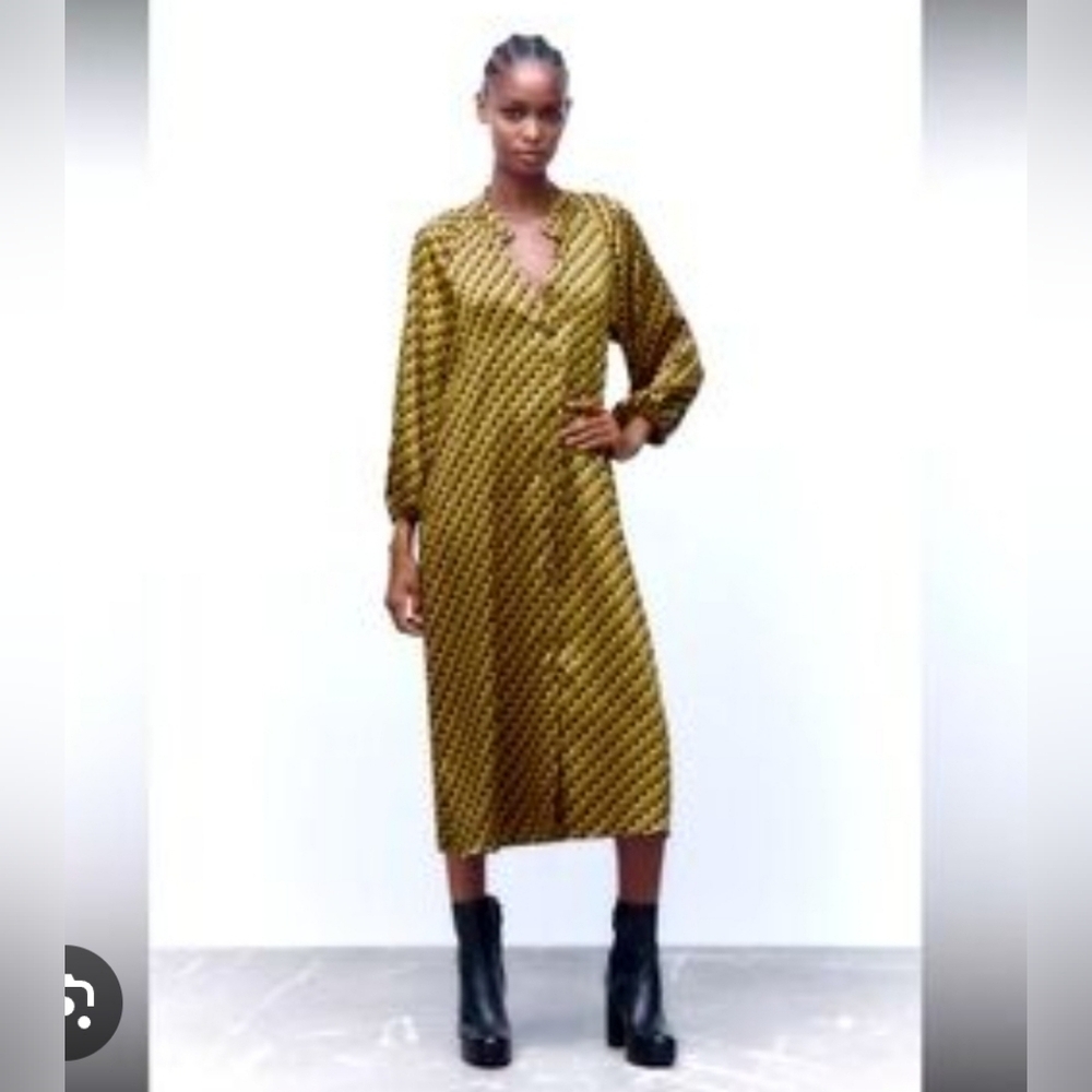 ZARA Satin dress size L
